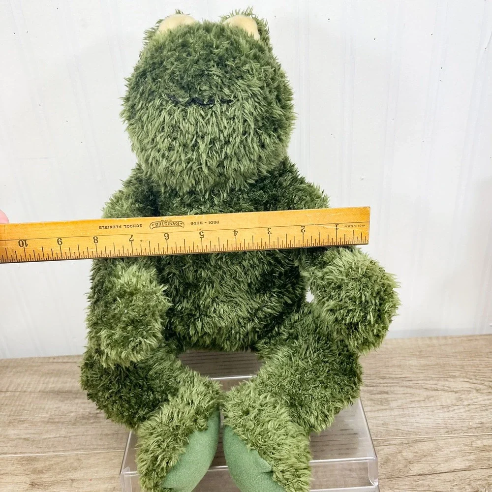 Gund Green Frog Plush Shaggy Textured Stuffed Animal Toy Weighted Bottom